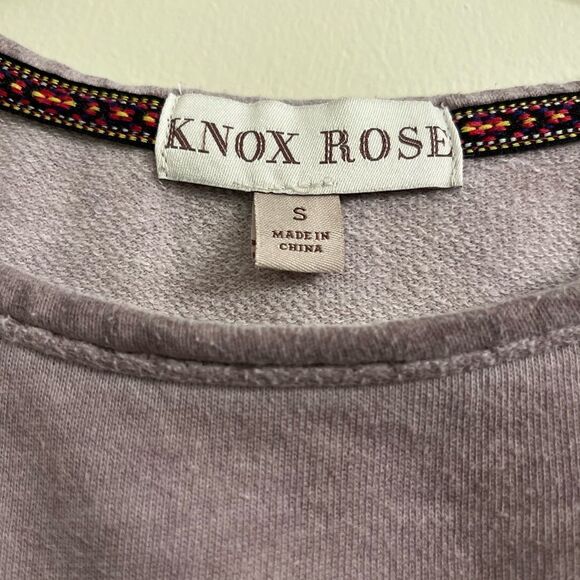 Knox Rose Purple Long Sleeve Embellished Sweatshirt - Picture 3 of 5